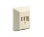 Preview: DINIC surface-mounted telephone box, NFF for two telephones and one extension, DINIC box with Eurohole
